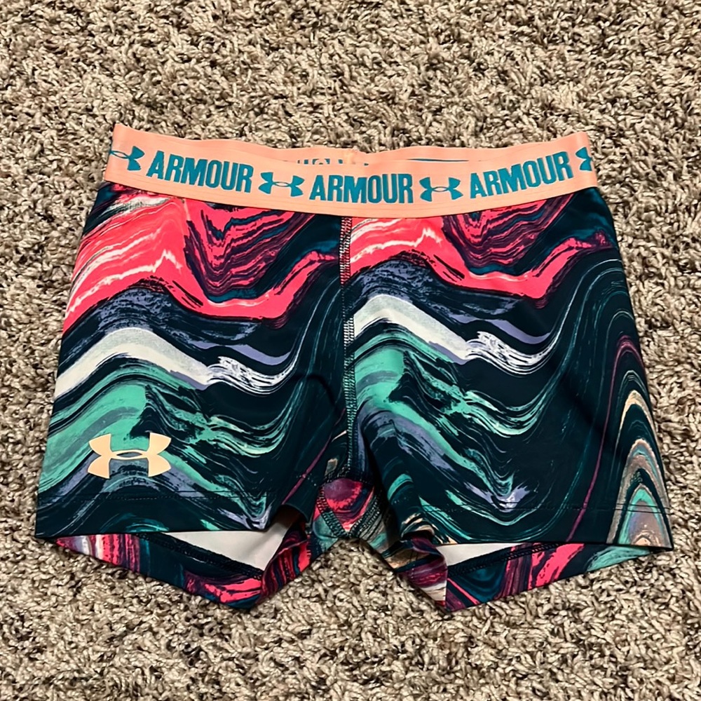 under armour multicolored spandex shorts